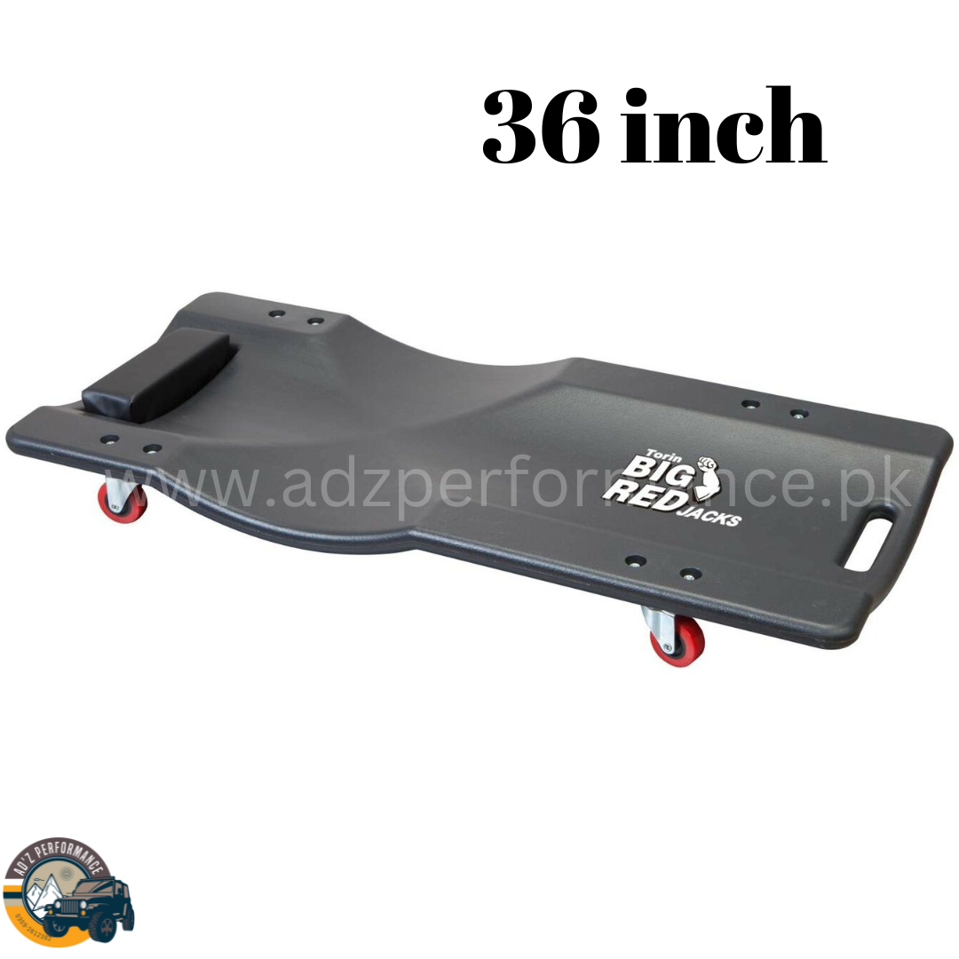Big Red Torin Blow Molded Plastic Rolling Garage Shop Creeper Mechanic Cart 36 inch