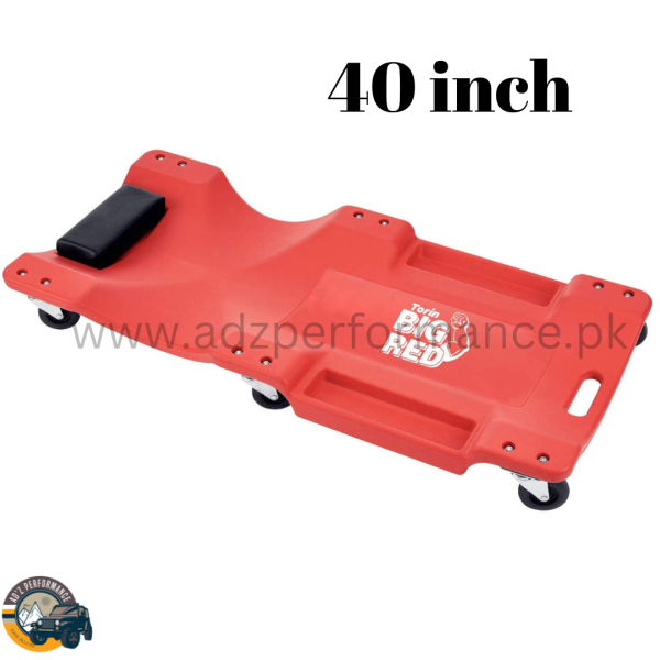 Big Red Torin Blow Molded Plastic Rolling Garage Shop Creeper Mechanic Cart 40 inch