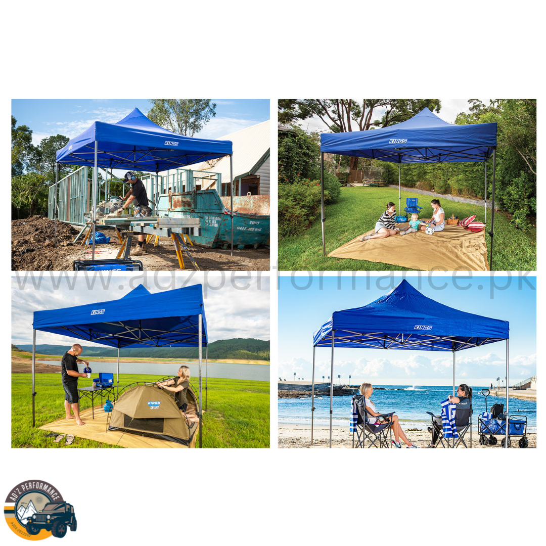 Kings 3x3m Portable Gazebo Heavy Duty Steel Frame UPF50+ Waterproof