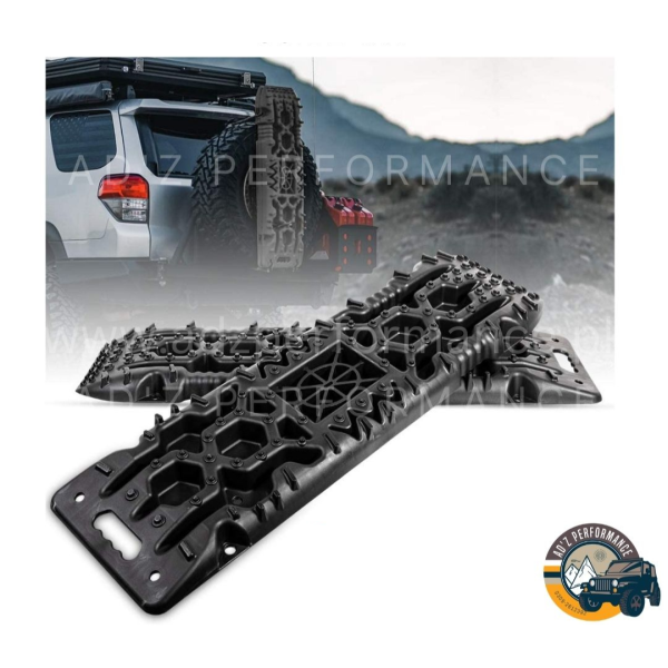 Recovery Traction Boards Track Mats For Off-Roading Mud Sand Snow Black (2pc)
