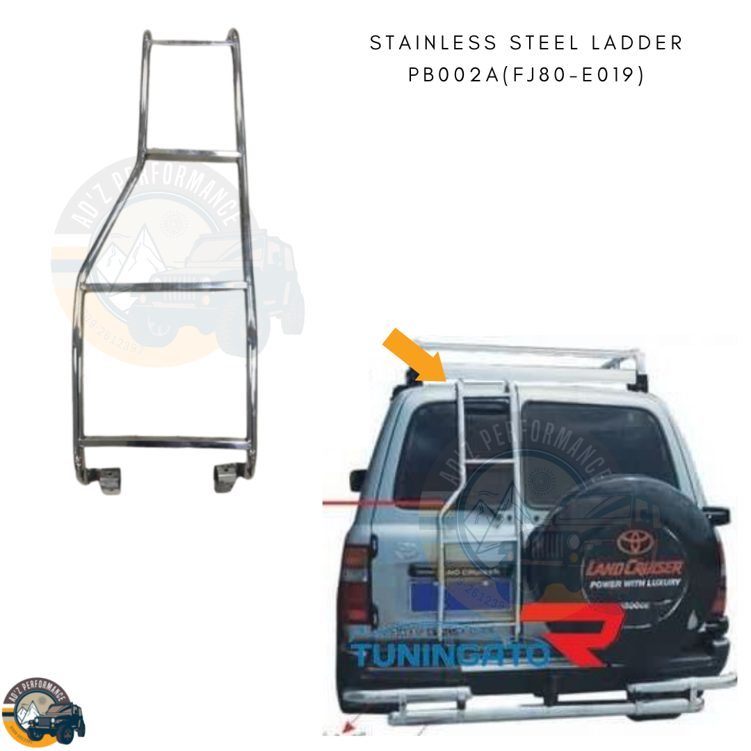 Stainless Steel Rear Ladder PB002A(FJ80-E019) Toyota Land Cruiser 80 Series FJ80 J80
