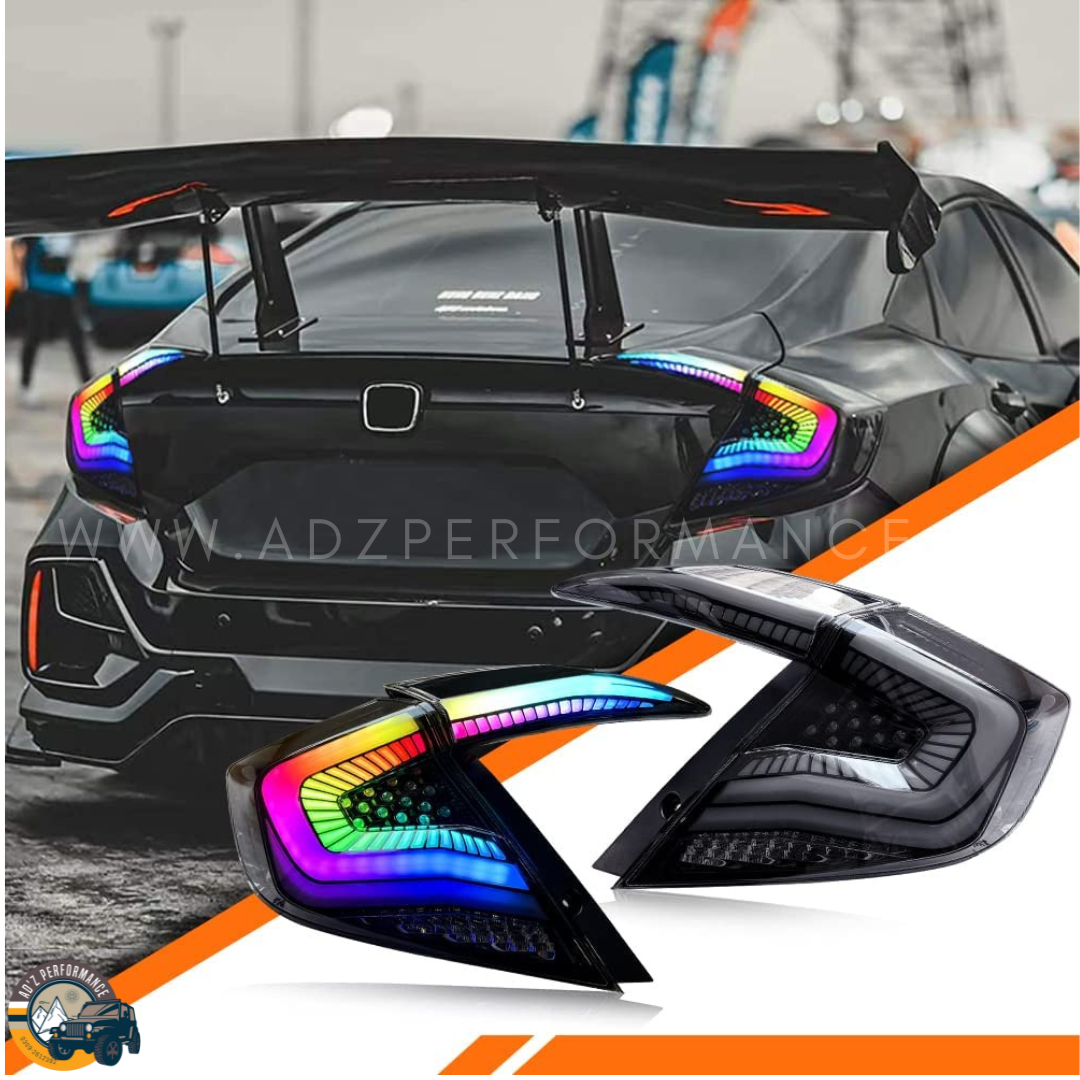 Rear Lamps Tail Lights Back Lights RGB Light Honda Civic 2016-2022