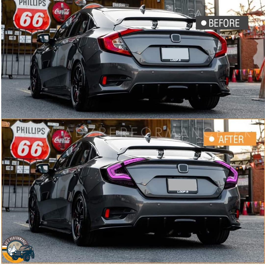 Rear Lamps Tail Lights Back Lights RGB Light Honda Civic 2016-2022
